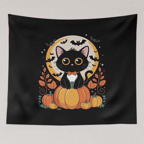 Item preview, Black Cat Pumpkin Halloween Costume Fall Autumn Season2 designed and sold by FadeOfThrone.