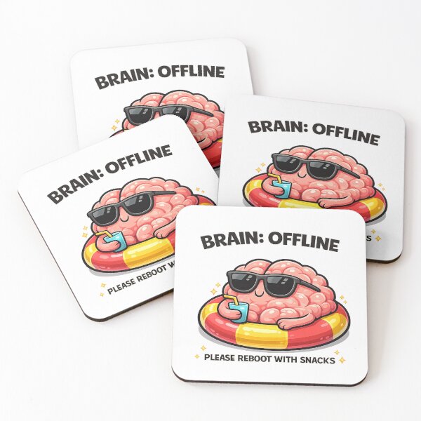 Item preview, Brain Offline Please Reboot With Snacks Funny Brain designed and sold by LongIslandDesgn.
