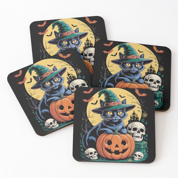 Item preview, Black Cat Witch Scary Halloween Pumpkin Women Men Kids  designed and sold by MarryIsMonth.