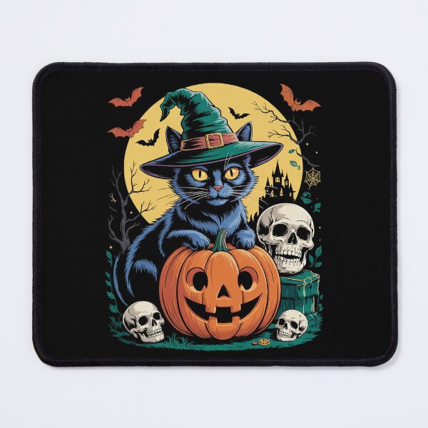 Item preview, Black Cat Witch Scary Halloween Pumpkin Women Men Kids designed and sold by MarryIsMonth.