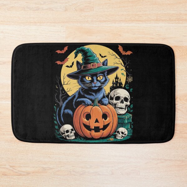 Item preview, Black Cat Witch Scary Halloween Pumpkin Women Men Kids designed and sold by MarryIsMonth.