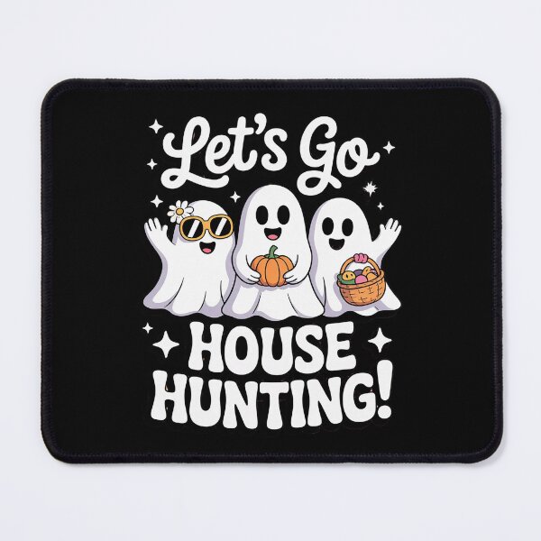 Item preview, Let's Go House Hunting Ghost Real Estate Halloween designed and sold by MarryIsMonth.