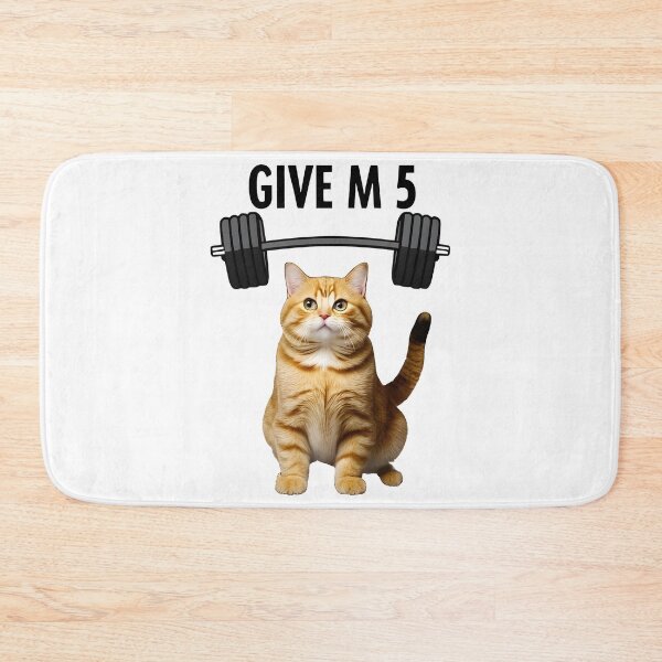 Item preview, cat weightlifting designed and sold by Uglyandcute.