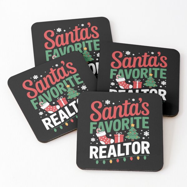 Item preview, Santa's Favorite Realtor Christmas Real Estate Agent  designed and sold by MarryIsMonth.