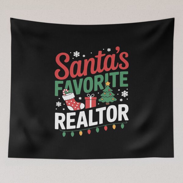 Item preview, Santa's Favorite Realtor Christmas Real Estate Agent  designed and sold by MarryIsMonth.