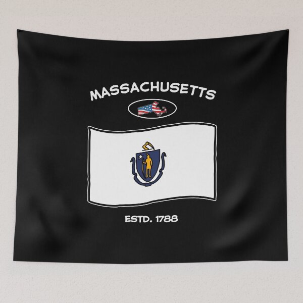 Item preview, Massachusetts flag map designed and sold by Peerless-Prime.
