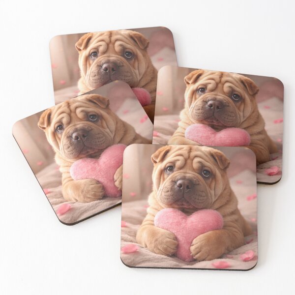 Item preview, Shar Pei with Heart – Cute Valentine Dog Art designed and sold by Darlin8888.