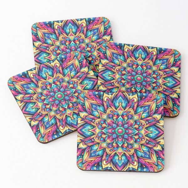 Item preview, Vibrant Mandala – Symmetrical Spiritual Art designed and sold by Dogandesighn.