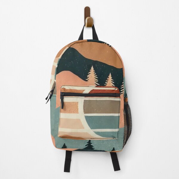 Item preview, Retro Sunset Mountain Landscape Illustration | Vintage Nature Art designed and sold by Glitterblix.