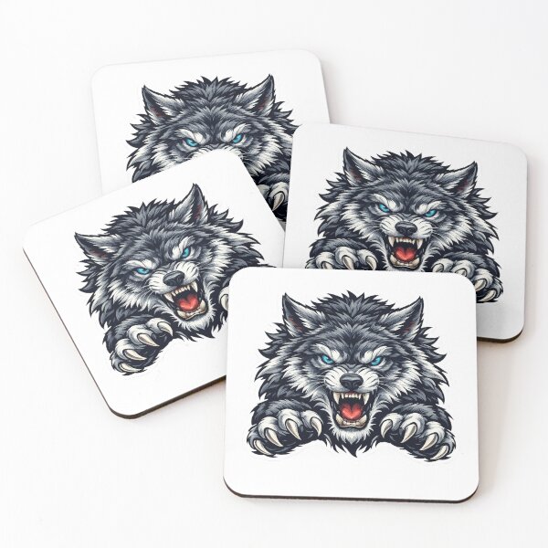 Item preview, Fierce Wolf Head Sticker – Bold Predator Illustration designed and sold by NAVOZKA.