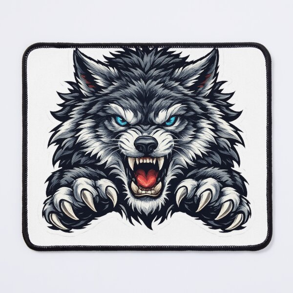 Item preview, Fierce Wolf Head Sticker – Bold Predator Illustration designed and sold by NAVOZKA.