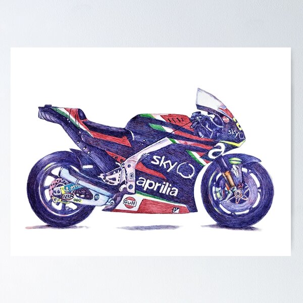 Item preview, Ballpoint Sketching Painting MotoGP Aprilia designed and sold by GaalArt.