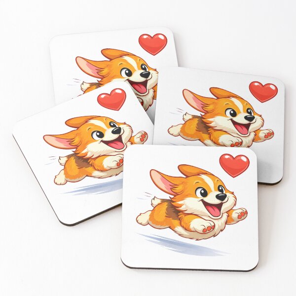 Item preview, Happy Corgi with Heart – Cute Valentine Dog Art designed and sold by Darlin8888.