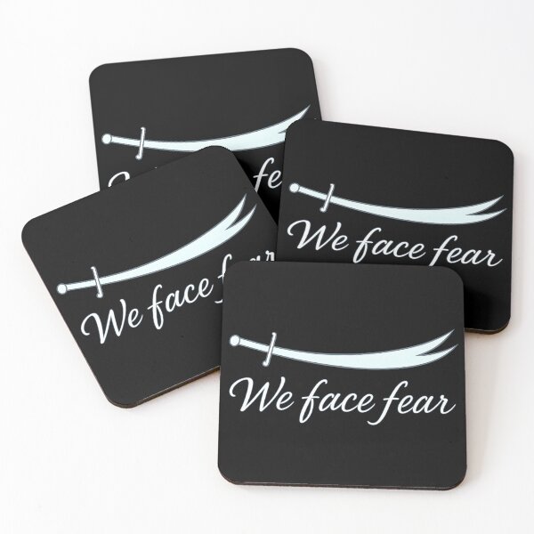 Item preview, Zulfiqar Sword — “We Face Fear” Minimal Islamic Typography Hoodie designed and sold by LVLUPXP.