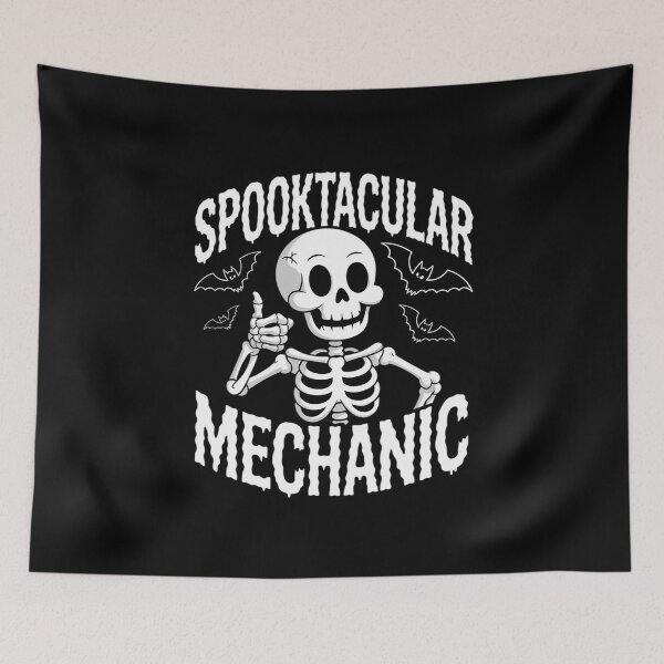 Item preview, Spooktacular Mechanic Skeleton Halloween designed and sold by FadeOfThrone.
