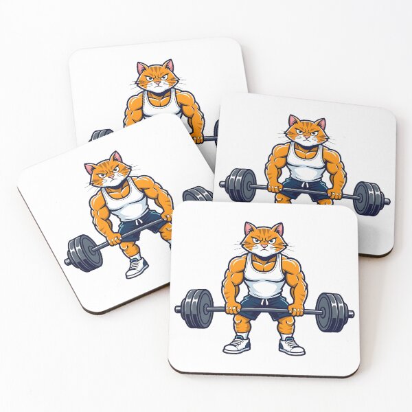 Item preview, cat weightlifting deadfit designed and sold by Uglyandcute.