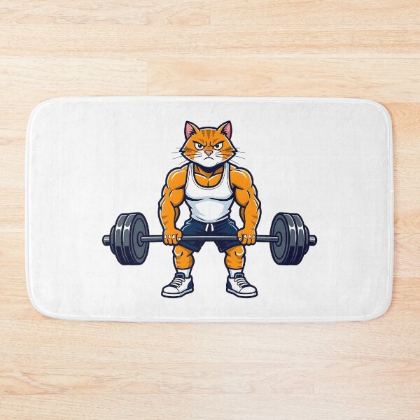 Item preview, cat weightlifting deadfit designed and sold by Uglyandcute.