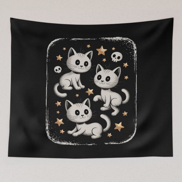 Item preview, Spooky Cat Ghosts Halloween Women Girls designed and sold by FadeOfThrone.