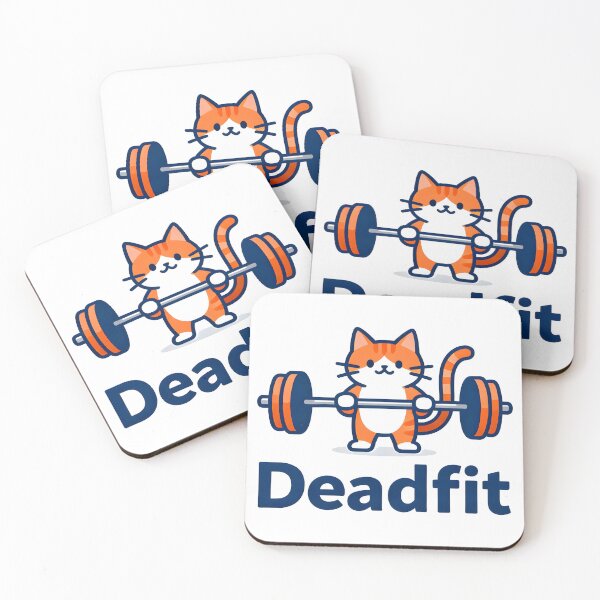 Item preview, cat weightlifting deadfit designed and sold by Uglyandcute.