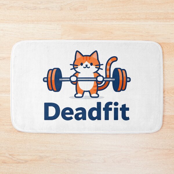 Item preview, cat weightlifting deadfit designed and sold by Uglyandcute.