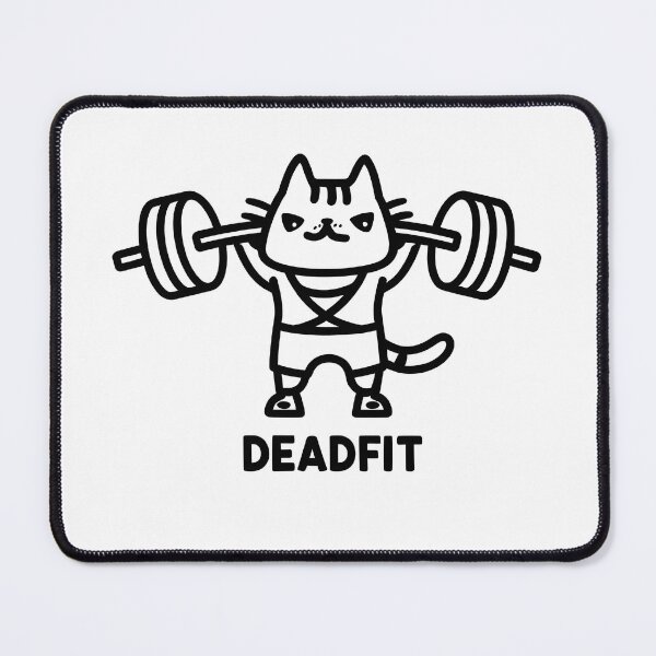 Item preview, cat weightlifting deadfit designed and sold by Uglyandcute.