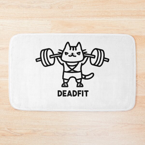 Item preview, cat weightlifting deadfit designed and sold by Uglyandcute.