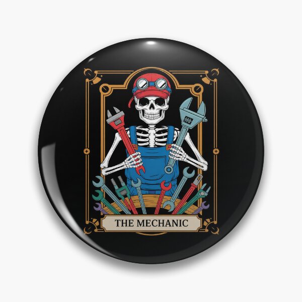 Item preview, The Mechanic Tarot Card Dad Husband Skeleton Mechanic designed and sold by FadeOfThrone.