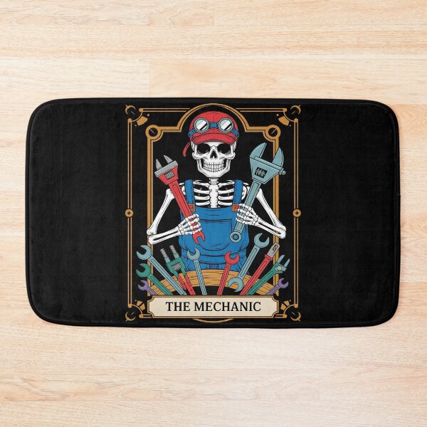 Item preview, The Mechanic Tarot Card Dad Husband Skeleton Mechanic designed and sold by FadeOfThrone.