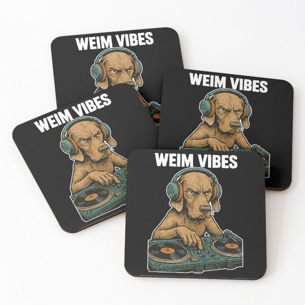 Item preview, Weimaraner DJ: Retro Music Design – Weimar Vibes designed and sold by Pineapple-Tree.