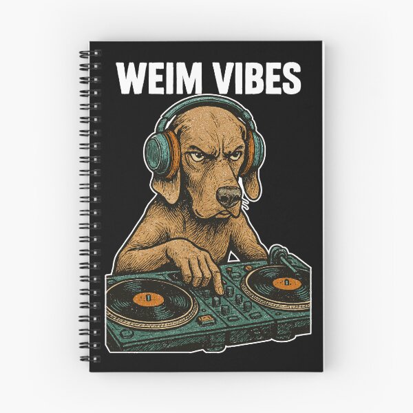 Item preview, Weimaraner DJ: Retro Music Design – Weimar Vibes designed and sold by Pineapple-Tree.