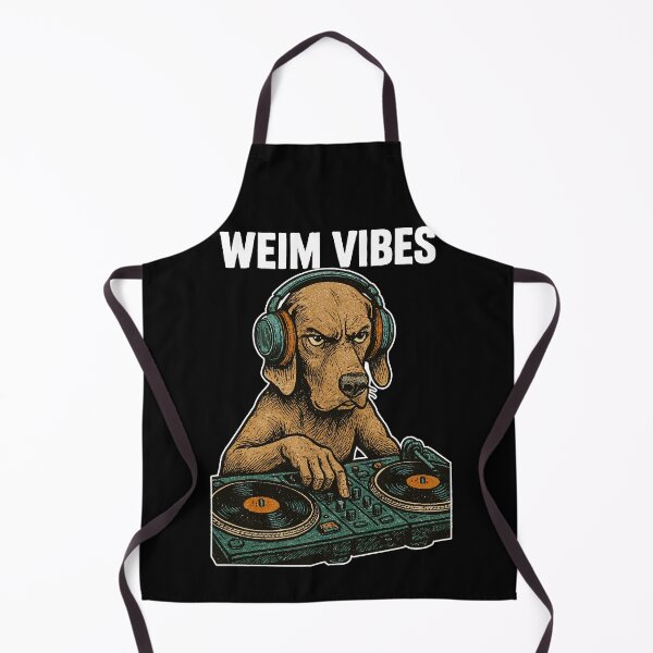 Item preview, Weimaraner DJ: Retro Music Design – Weimar Vibes designed and sold by Pineapple-Tree.