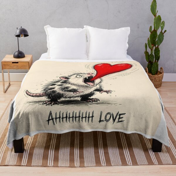 Item preview, Screaming Possum AHHHH Love Funny Chaotic Valentines Day Meme Sticker designed and sold by GiftsForge.