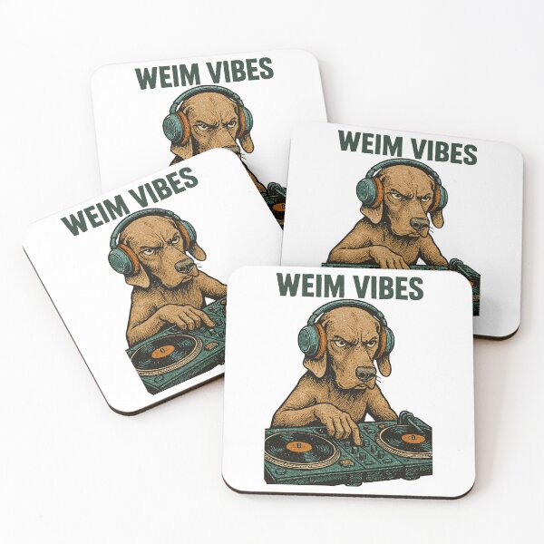 Item preview, Weimaraner DJ: Retro Music Design – Weimar Vibes designed and sold by Pineapple-Tree.