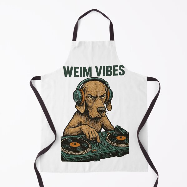 Item preview, Weimaraner DJ: Retro Music Design – Weimar Vibes designed and sold by Pineapple-Tree.