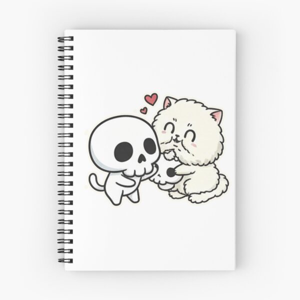 Item preview, kawaii cat play with skeleton designed and sold by likekillersx.