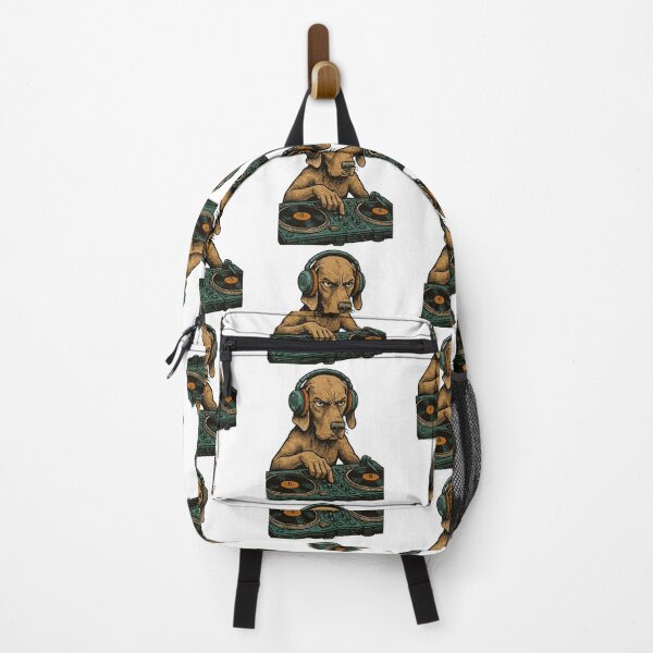 Item preview, Weimaraner DJ Retro – Dog with headphones designed and sold by Pineapple-Tree.