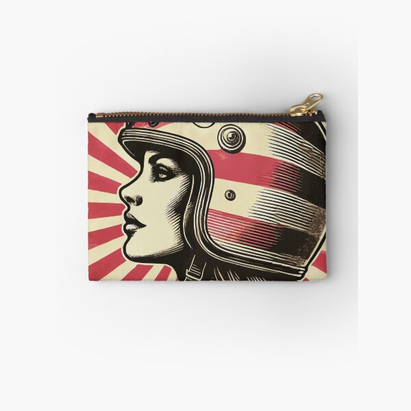Item preview, Vintage Motorcycle Helmet Girl Retro Pop Art Illustration designed and sold by Glitterblix.