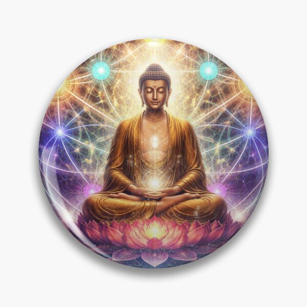 Item preview, Buddha in deep meditation, surrounded by intricate sacred geometry patterns.  designed and sold by Lilashakti ⭐️ ⭐️ ⭐️ ⭐️ ⭐️.