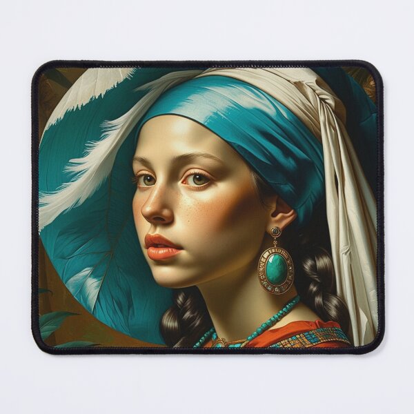 Item preview, The Girl With the Sky Halo | Mythpunk Portrait | Alt Hist Art History designed and sold by TheOuroborean.