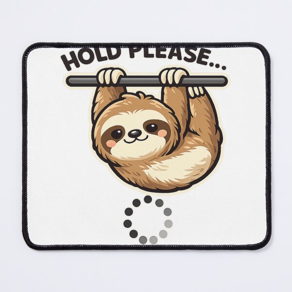 Item preview, Hold Please Cute Sloth Loading Spinner designed and sold by LongIslandDesgn.