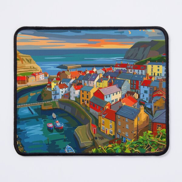 Item preview, Staithes & Cowbar: Coastal Colors Pop Art designed and sold by VistaPainterArt.