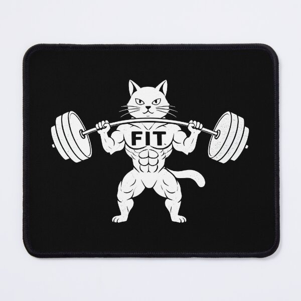 Item preview, cat weightlifting deadfit designed and sold by Uglyandcute.