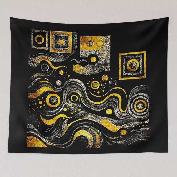 Item preview, Hot Steel wave Abstract Art – Modern Geometric Tapestry #2 designed and sold by Helios Be. Lavsh.
