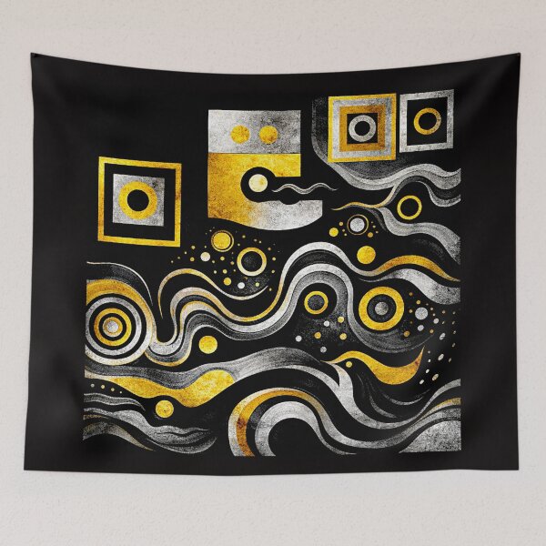 Item preview,  Hot Steel wave Abstract Art – Modern Geometric Tapestry #3 designed and sold by Helios Be. Lavsh.