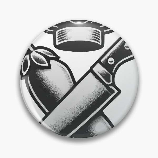 Item preview, Chef Life Knife & Chilli Illustration – Culinary Skull Style Cooking Art designed and sold by Glitterblix.