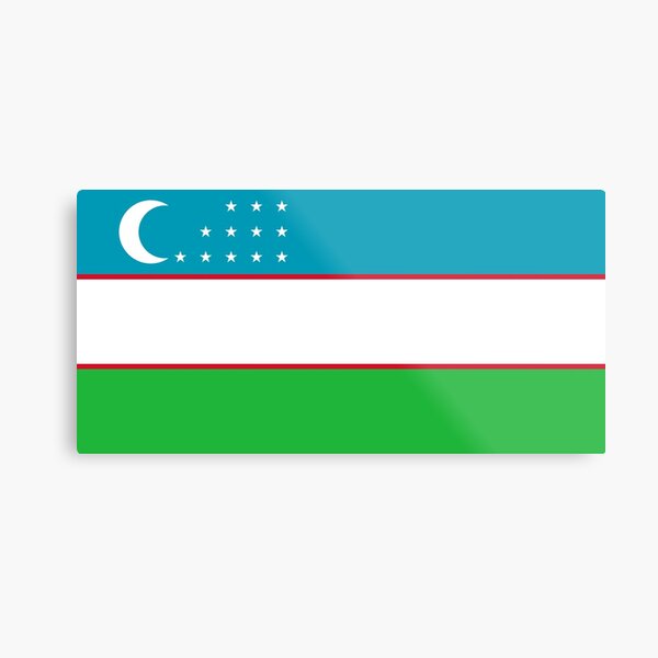 Uzbekistan Flag- Show your love for Uzbekistan! Metal Print