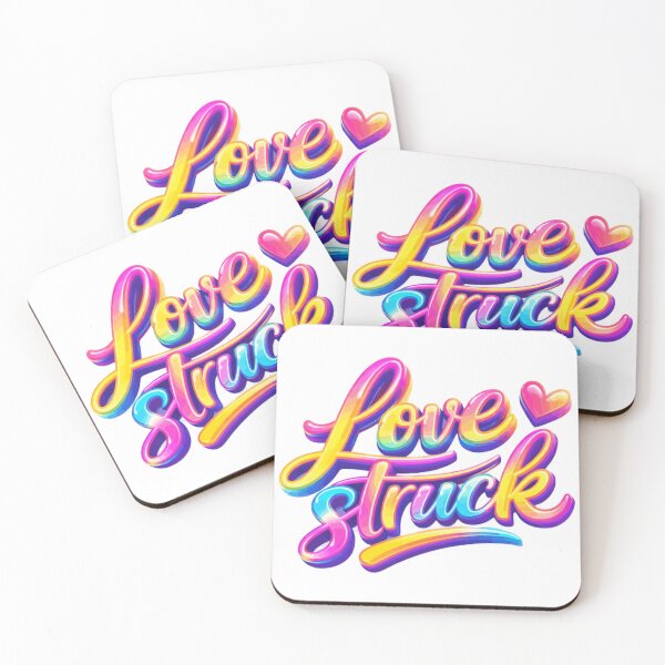 Item preview, Love Struck Quote Design — Colorful Romantic Typography | Cute Positive Love Art designed and sold by AlexLineArt.