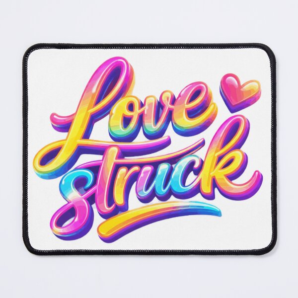 Item preview, Love Struck Quote Design — Colorful Romantic Typography | Cute Positive Love Art designed and sold by AlexLineArt.