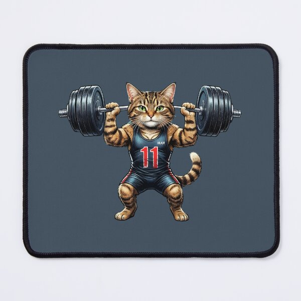 Item preview, cat weightlifting deadfit designed and sold by Uglyandcute.