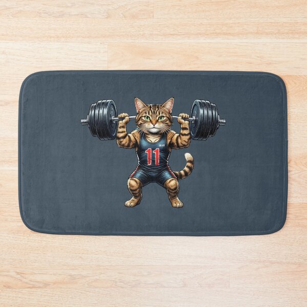 Item preview, cat weightlifting deadfit designed and sold by Uglyandcute.
